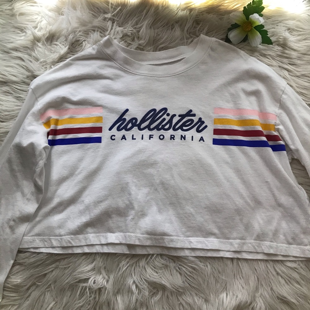 Hollister long sleeve crop top